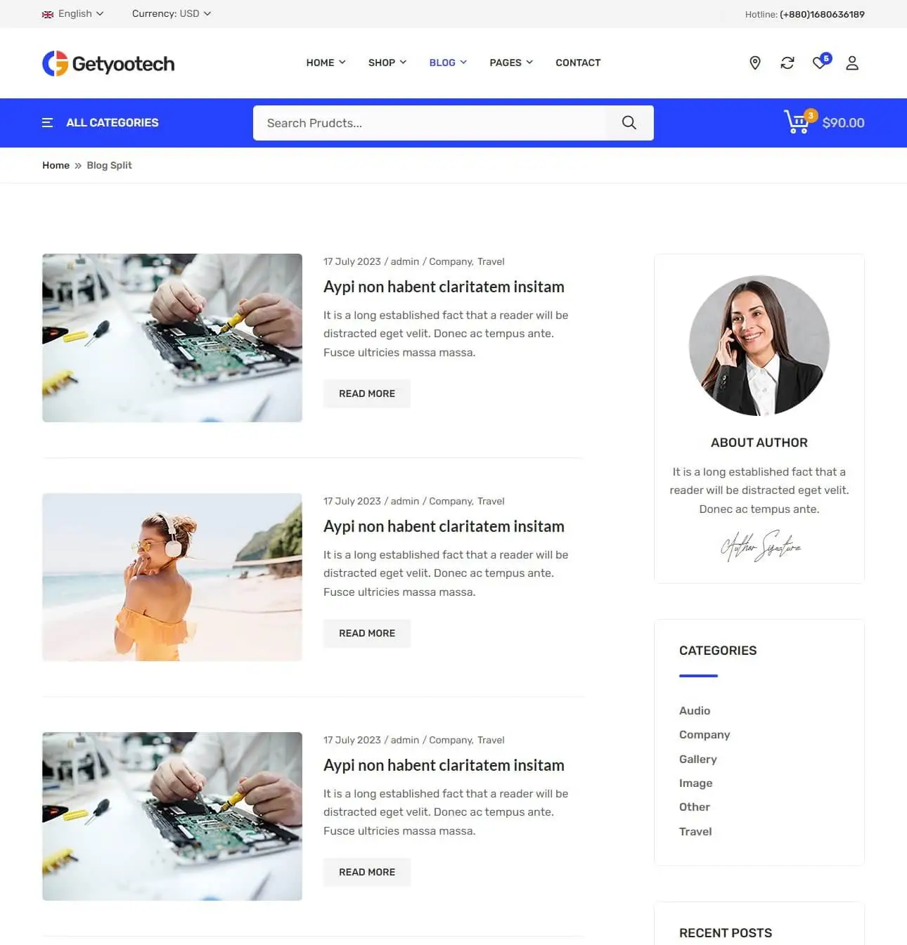 Getyootech - Blog List Page